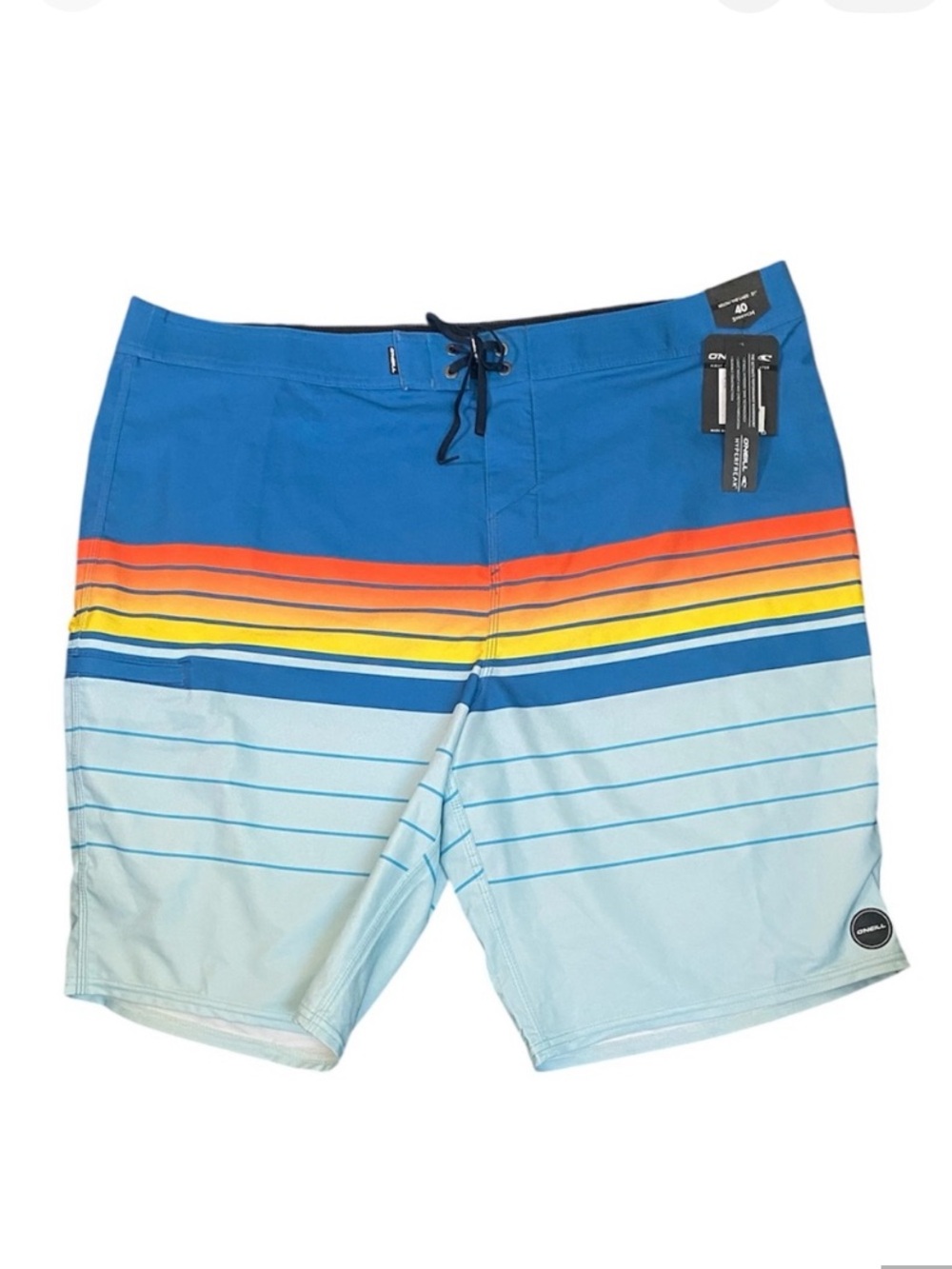 O'Neill Hyperfreak Men’s Gradient Stripe Board Shorts Size 40